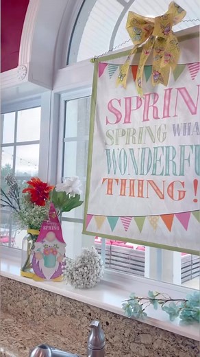 Check out this vibrant 30" banner that screams "Spring, Spring, Spring, What a Wonderful Thing"! Complete with a metal hanger for hassle-free wall mounting, it spans 26 inches wide and stands tall at 30 inches. Time to add a splash of spring to your space!All items pictured can be purchased at www.tmigifts.com. Use code SHIP24 for free shipping when you spend $50 or more.#wreath #wreathmaking #howto #eastertiktok #howtomakeabow #easterbow #easybowtutorial #wreathdecor #cutribbon #ribbontechnique
