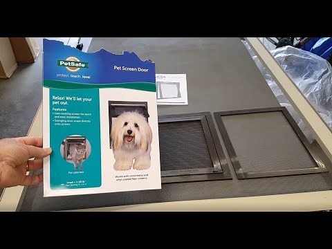 How to install a pet door in your patio screen door. PetSafe Pet Screen Door review