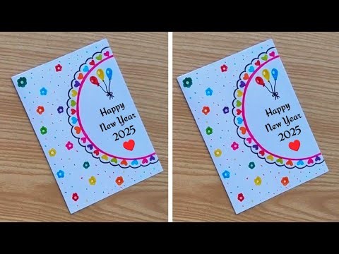 How to Create a New Year Card | White Paper New Year Card | Last Minute Greeting Card 2025