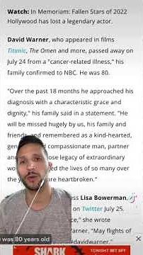 Titanic actor David Warner AKA Lovejoy has sadly passed away