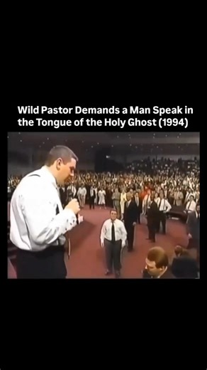 Past Insight on Instagram: "(Follow) us @past.insight “Let the Holy Ghost language come out of ya.” Mid-1990s revival culture at its peak. This clip comes from a 1994 charismatic service where speaking in tongues was publicly demanded as proof of spiritual release. Supporters saw it as divine manifestation. Critics saw pressure, performance, and mass suggestion. Either way, this moment captures how far faith, emotion, and spectacle blended during America’s televangelism boom. This content is sha