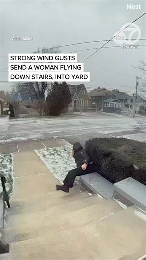 Strong Wind Sends Woman Flying in New York