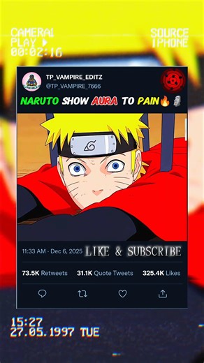 Naruto in nine tails form🔥 #naruto #anime