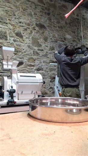 Here's a timelapse of Tom processing scabious seeds in our processing...