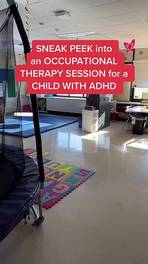 Wondering what an occupational therapy (OT) session might like like for your child with ADHD? #adhdkids #adhdparenting #adhdparentquestions #adhdinkids #adhdparentingtips #kidswithadhd #parentingadhdchildren #adhd #raisingadhdkids #adhdchildren #childhoodadhd #occupationaltherapy