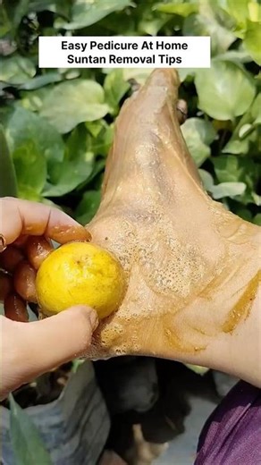 Most Easy Pedicure & Manicure At Home | Fair Feet Tips | Remove Sun Tan #shorts