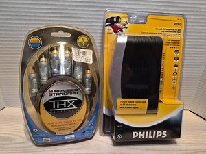 Philips PH61159 RF Modulator Video RCA Converter & Monster Cables  New Sealed  | eBay