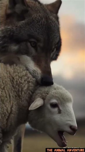 Wolf Isolates a Sheep from the Flock: A Fight for Survival