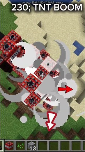 230 TNT BOOM #minecraft #tnt #fyp