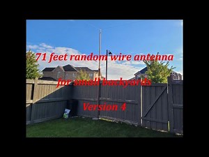 71 feet Long Wire Antenna For Small Backyards with SWR Results Version 4