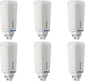 PHILIPS LED PL-C 6-Pack CFL Replacement Light Soft White (2700K) G24Q GX24Q Base