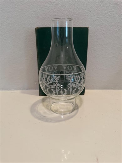 Vintage Inspired Oil Lamp Chimney/flute With Wreath & Torch Design, 3in X 9.5in - Etsy