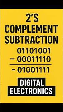2's Complement Subtraction in Computer Architecture | Example of 2's complement Arithmetic