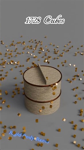 1 Vs 4096 cubes rigid body simulation#rigidbody #animation #blenderanimation