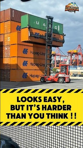 Looks Easy But It’s Harder Than You Think. Kalmar Reach Stacker Handling Containers With Precision.