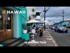 [4k] Kapaa Walk : This is Kapa’a in Kauai Hawaii