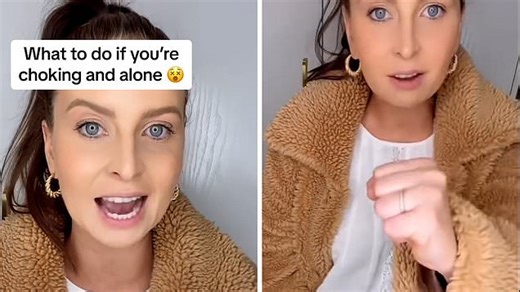 Woman reveals what to do if you're choking and alone