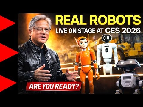 NVIDIA’s Little Robots Steal the Show With Jensen Huang at CES 2026