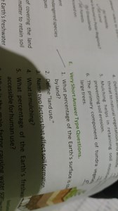 What percentage of the Earth's surface is covered by land?Defi... | Filo