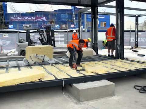 Bürocontainer Aufbau