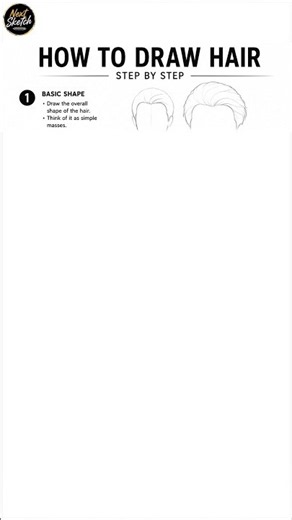 How to Draw Hair Step by Step ✏️ | Realistic Hair Drawing Tutorial for Beginners