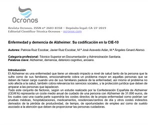 ▷ Enfermedad y demencia de Alzheimer. Su codificación en la CIE-10 - Ocronos - Editorial Científico-Técnica