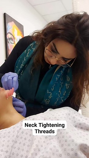 55K views · 398 reactions | Threads for Neck Tightening. Threads stimulate the production of collagen, a protein that helps maintain skin elasticity and firmness. This collagen production further contributes to the tightening effect. For more details: 0304-1113666 Whatsapp: 0300-1482200 #skintightening #necktightening #threads #platysmalbands #drshaistalodhi #shaistalodhi #theaestheticsclinic | The Aesthetics Clinic | Facebook