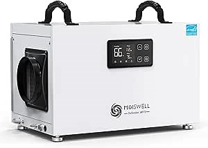 145 Pints Commercial Dehumidifier with Pump, Crawlspace Dehumidifiers with Drain Hose for Compact Tight Basements Large Spaces