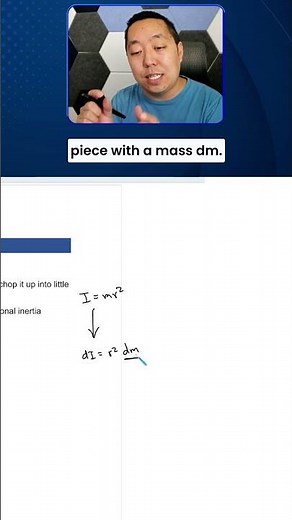 Calculating Rotational Inertia with Integration Explained in 45 Seconds ⚡
