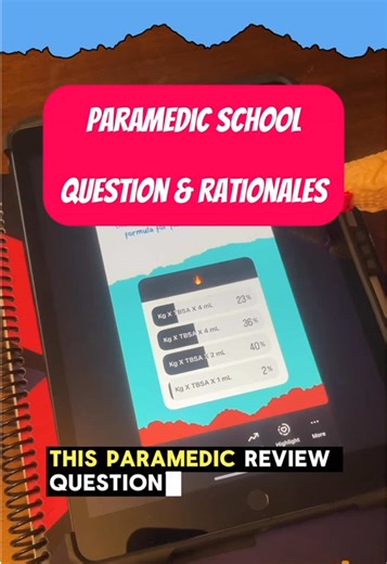 This paramedic review question tripped up a bunch of you on our Instagram last week 🚑 💬 Comment your answer before watching to the end. We’re taking paramedic school content you might see on your next exam and breaking down the answer so you can pass paramedic school & the NREMT. 📌 Save this for your review 📤 Send to your study partner who need this ❤️ If you guys love this we’ll do more! #paramedicsoftiktok #ems #firstresponders #paramedic #nremt