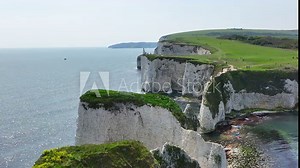 Old Harry Rocks a Chalk Cliff Formation Eroded by the Sea