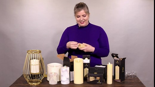 Luminara Classic Slim Flameless LED Candle, Ivory 2" x 6.1", Battery Operated Moving Flame Pillar w/Timer, Safe Realistic Wax Candle, Home Decor