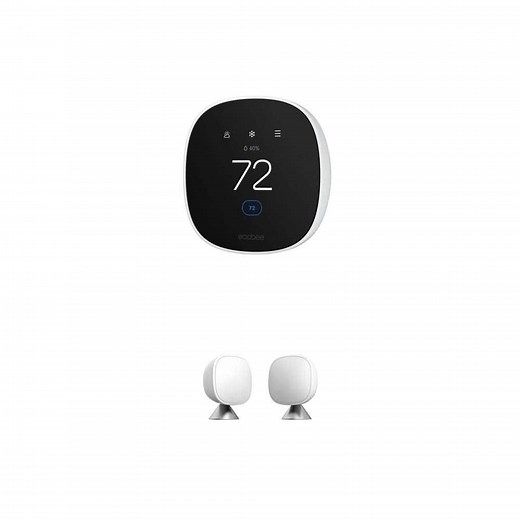 ecobee Smart Thermostat Essential and Smart Sensor 2-Pack Bundle - Learning Programmable Thermostat - The Home Depot