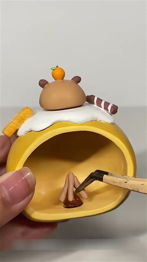 This Clay Cake Has A Secret 🤫✨ #shorts #diy