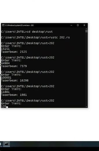 rust | Euler project 'laserbeam' | CodeLearning