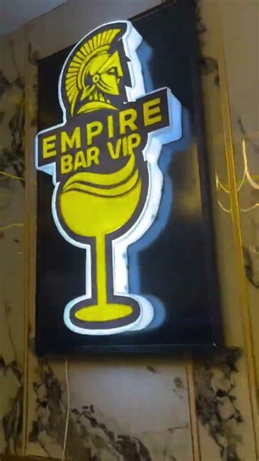 3D sign with lights