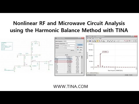 Nonlinear RF and Microwave Circuit Analysis using the Harmonic Balance Method with TINA