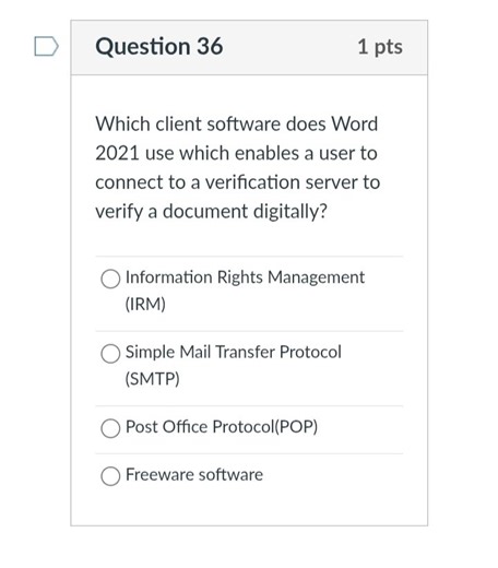 Which client software does Word 2021 use which enables a user t... | Filo