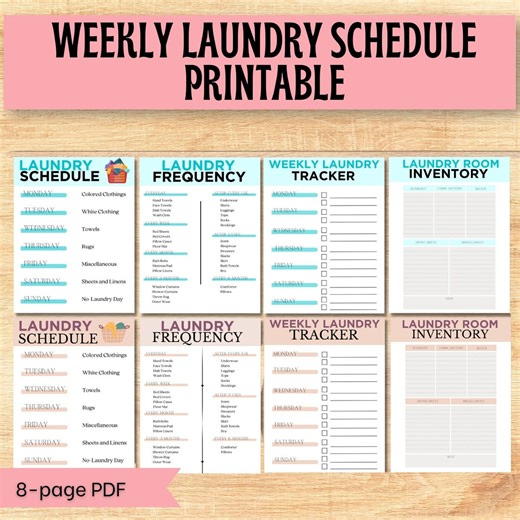 Laundry Schedule Laundry Checklist, Laundry Planner Laundry List, Laundry Tracker Laundry Guide, Cleaner Caregiver Checklist, ADHD Cleaning - Etsy
