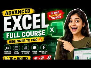 ADVANCED EXCEL FULL COURSE 🔥 | Learn Excel from Beginner to PRO in One Video | Excel Masterclass