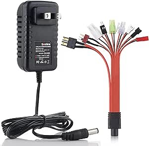 RC Battery Charger for T-raxxas Smart NiMH/NiCd Battery Charger for 4.8V 7.2V 8.4V 9.6V Battery Compatible 2.4V-12V NiMH/NiCD Pack