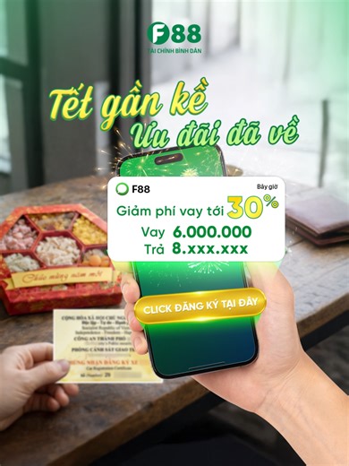 Ưu đãi vay 30% tại F88 cho Tết 2023