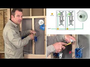 Electrical Wiring Process - Part 7 - Installing a light fixture option with a 3 way switch -