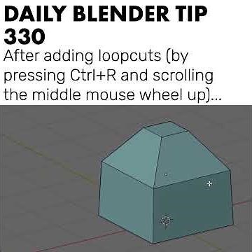 Daily Blender Tip 330 - Smooth Loop Cuts (Blender 2.8)