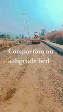 Road work compaction on subgrade