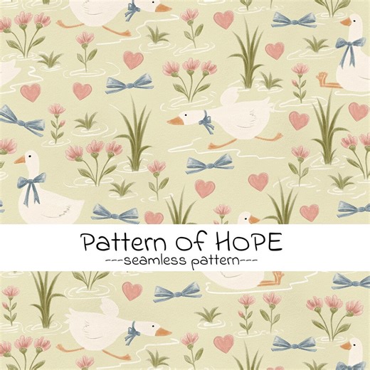 Seamless Goose Pattern, Cottagecore Animal Pattern - Etsy
