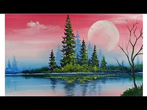 How to paint beautiful scenery with Poster colour