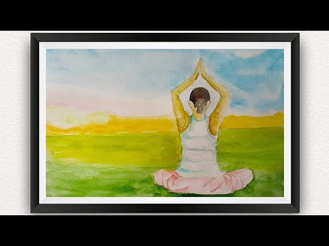 FIT INDIA DRAWING | HUM FIT TOH INDIA FIT POSTER DRAWING | YOGA DAY POSTER MAKING COMPETITION