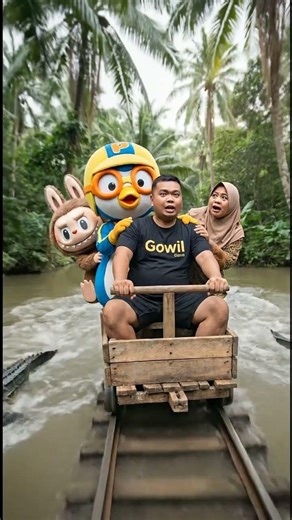 PORORO GOWIL CROSSED THE CROCODILE RIVER USING A CART