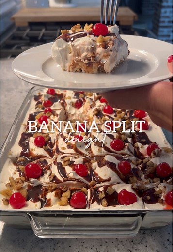No-Bake Banana Split Delight for Memorial Day